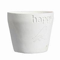 цветочный горшок happy белый в Иркутске