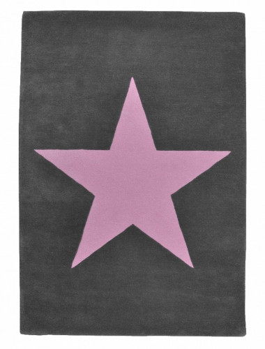 ковер wool star темно-серый-розовый в Иркутске