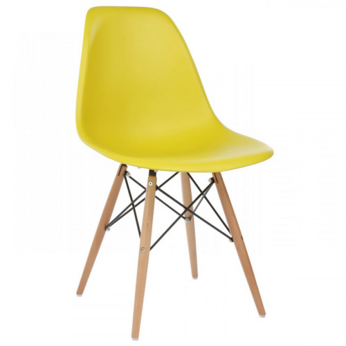 стул деревянный eames pc-015 yellow в Иркутске