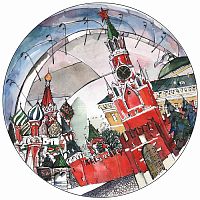 тарелка сувенирная спасская башня в Иркутске
