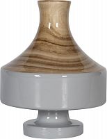 ваза настольная rustic chic vase wood grey в Иркутске