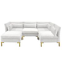 диван zara sectional угловой белый в Иркутске