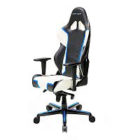 кресло геймерское dxracer racing черно-бело-синее в Иркутске