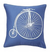 подушка с ретро-велосипедом retro bicycle blue в Иркутске