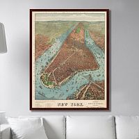 картина: antique map of new york city, 1879г. в Иркутске