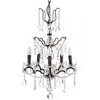 люстра maria theresa grande 5 lamps чёрная, прозрачная в Иркутске