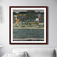 картина: casas junto al rio. la ciudad vieja, 1914г. в Иркутске