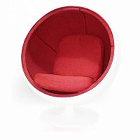 кресло ball chair бело-красное в Иркутске