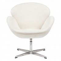 кресло swan chair белое в Иркутске