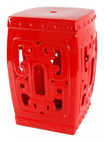 керамический столик-табурет oriental stool red в Иркутске