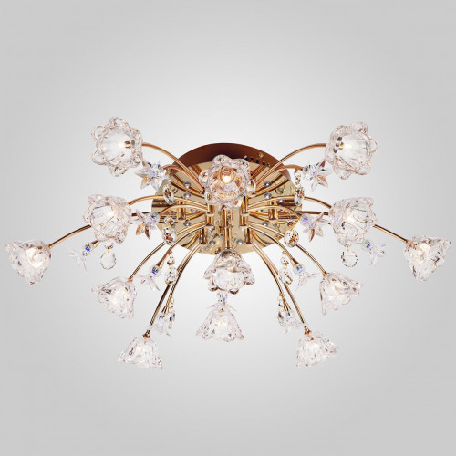 потолочная люстра eurosvet 4928/13 золото/бело-голубой в Иркутске