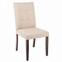 стул деревянный madina dark walnut / fabric cream в Иркутске