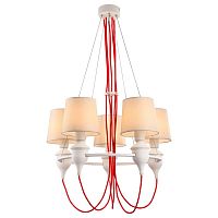 подвесная люстра arte lamp sergio a3325lm-5wh белая в Иркутске