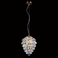 подвесной светильник crystal lux charme sp3+3 led gold/transparent в Иркутске