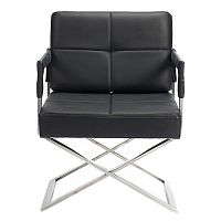 кресло aster x chair кожа черное в Иркутске