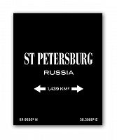постер st.petersburg а4 (черный) в Иркутске