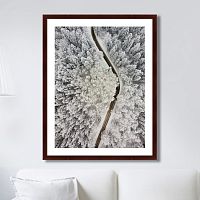 картина: winter road view в Иркутске