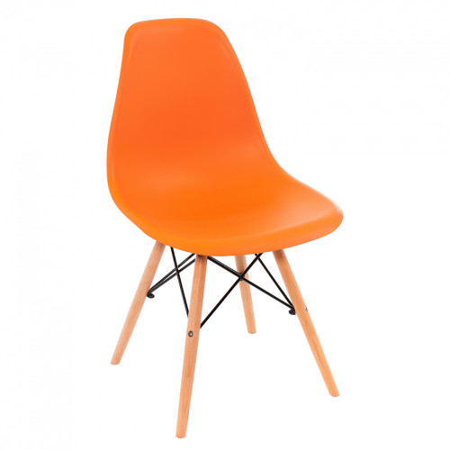 стул деревянный eames pc-015 оранжевый в Иркутске