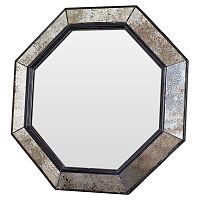зеркало венецианское восьмиугольное черное в состаренной раме black swan в Иркутске