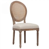 стул vintage french round cane back кремовый лён в Иркутске