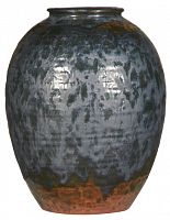 ваза керамическая объемная 32 см antiqued черная с рисунком в Иркутске