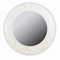 зеркало белое круглое диаметр 90 см с золотым декором fashion white gold в Иркутске