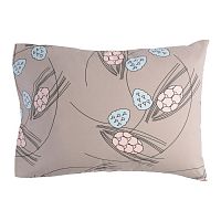 набор из двух наволочек из перкаля пудрового цвета с принтом хвойное утро 70*70 в Иркутске