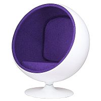 кресло eero ball chair бело-фиолетовое в Иркутске