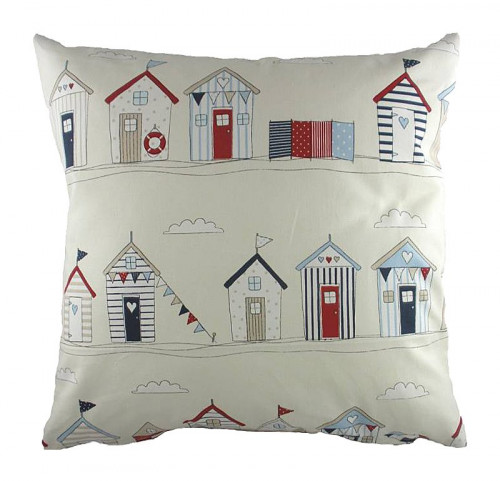 подушка с принтом beach huts blue в Иркутске