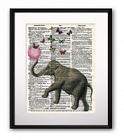постер elephant and balloon а3 в Иркутске