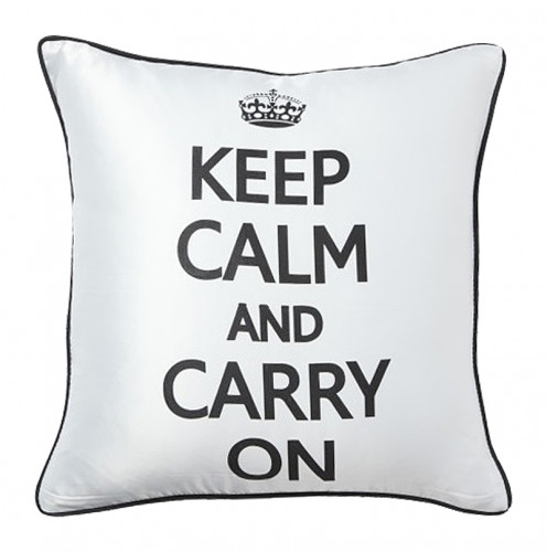 подушка с надписью keep calm and carry on в Иркутске