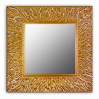 зеркало золотое квадратное 74х74 см с декором коралл coral в Иркутске