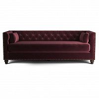 диван chesterfield florence трехместный прямой бордовый в Иркутске