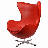 кресло arne jacobsen style egg chair красное в Иркутске