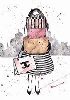 постер девушка с подарками а4 в Иркутске