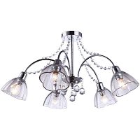 потолочная люстра arte lamp silenzio a9559pl-5cc хром в Иркутске