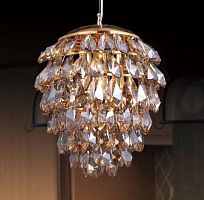 подвесной светильник crystal lux charme sp3+3 led gold/amber в Иркутске