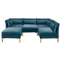 диван zara sectional угловой синий в Иркутске