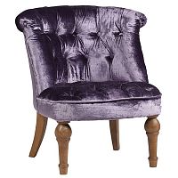 кресло sophie tufted slipper chair вельвет фиолетовое в Иркутске