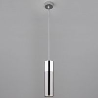 подвесной светильник eurosvet double topper 50135/1 led хром/черный жемчуг в Иркутске