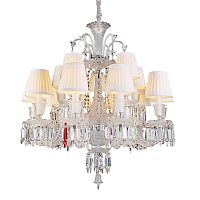 люстра baccarat 10+5 от delight collection белая/прозрачная/ хром в Иркутске