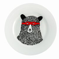 большая тарелка мишка в маске в Иркутске
