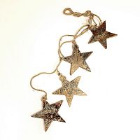 гирлянда новогодняя подвесная звезды золотые golden stars, 65 см в Иркутске
