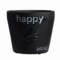 цветочный горшок happy чёрный в Иркутске
