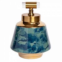 ваза керамическая с крышкой сине-бирюзовая 19*30см в Иркутске