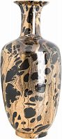 ваза керамическая классическая с высоким горлышком и рисунком 39 см leopard бежевая в Иркутске