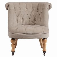 кресло amelie french country chair серо-бежевое в Иркутске