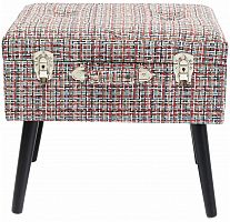 kare design пуф suitcase, коллекция "чемодан" 50*45*35, полиэстер, лен, полиуретан, сосна, красный в Иркутске