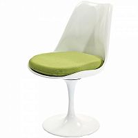 стул eero saarinen style tulip chair зеленая подушка в Иркутске