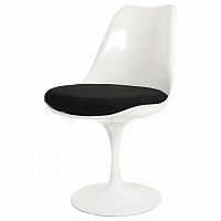 стул eero saarinen style tulip chair черная подушка в Иркутске